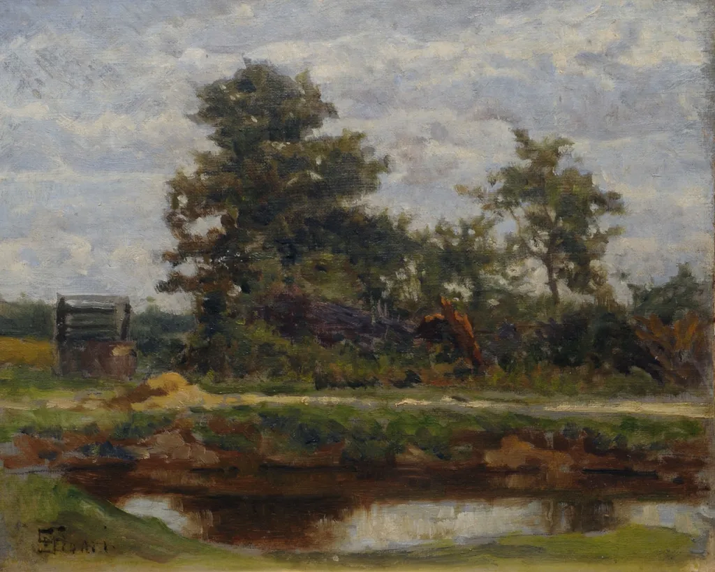 Landscape, by Eduardo Sívori, oil, 1850
