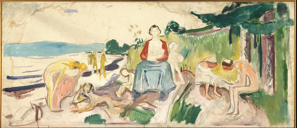 Alma Mater, by Edvard Munch, oil, 1912