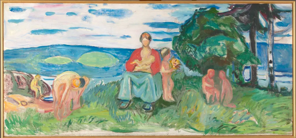 Alma Mater, by Edvard Munch, oil, 1929
