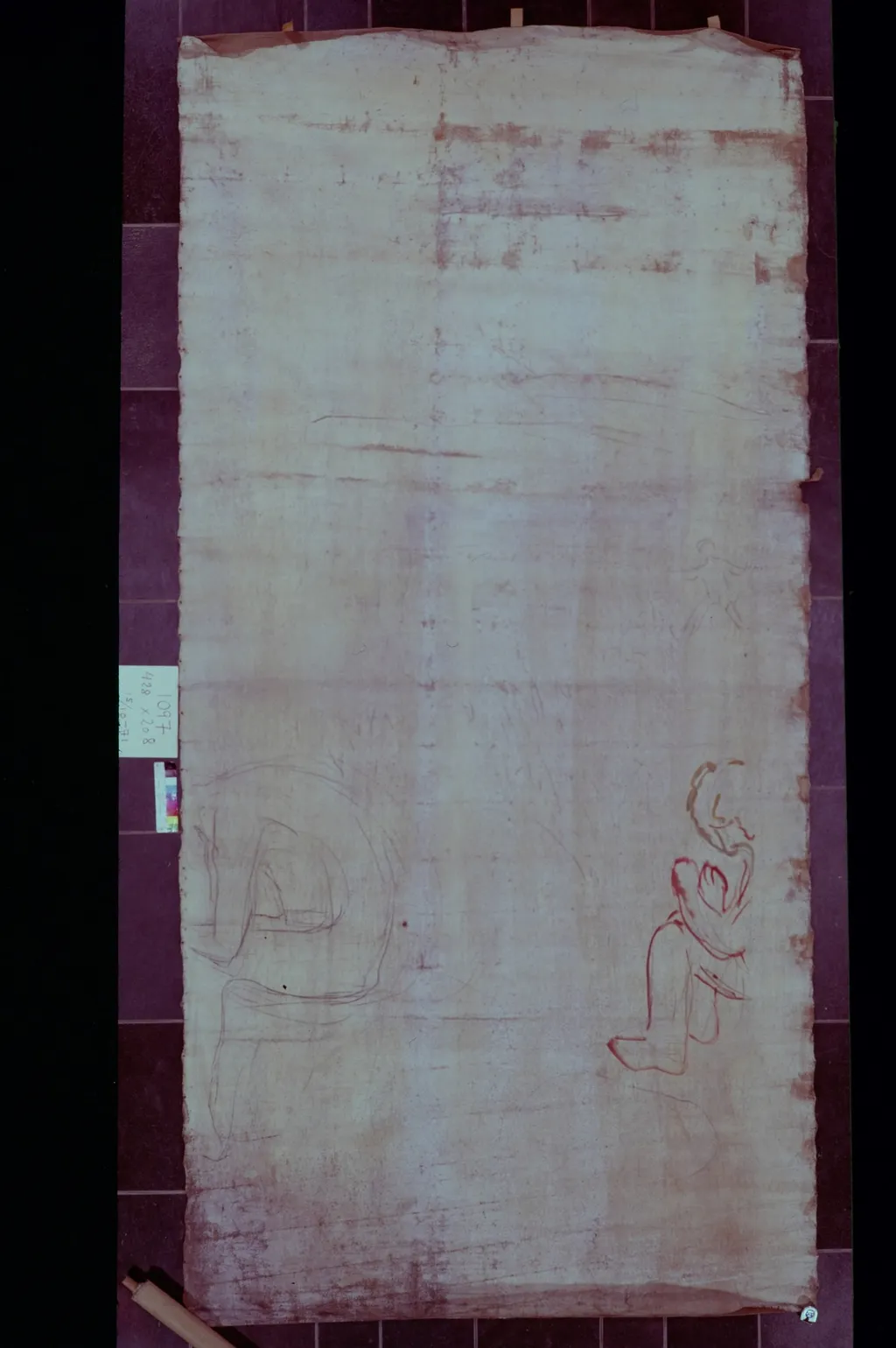 Alma Mater: Fragment, by Edvard Munch, charcoal, 1910
