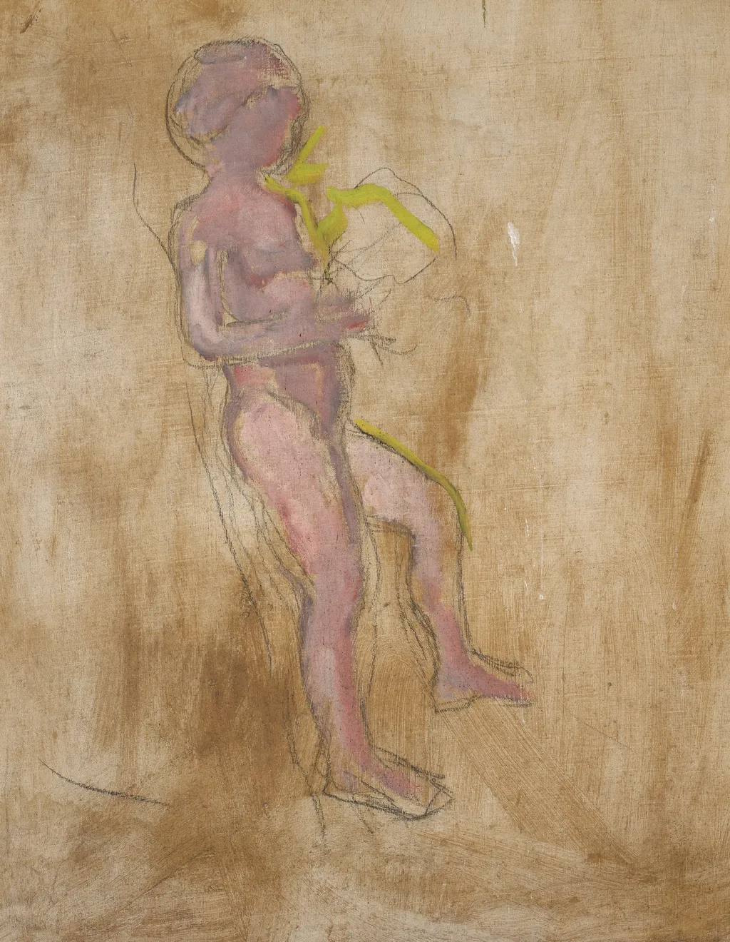 Alma Mater: Fragment with Playing Child, by Edvard Munch, charcoal, 1910