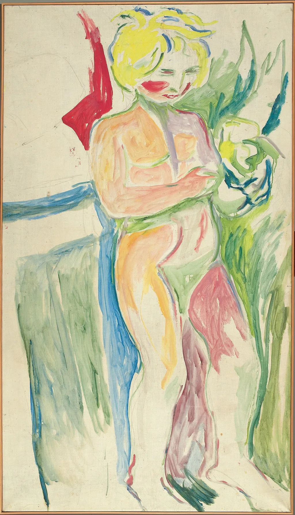 Alma Mater: Standing Child, by Edvard Munch, oil, 1914