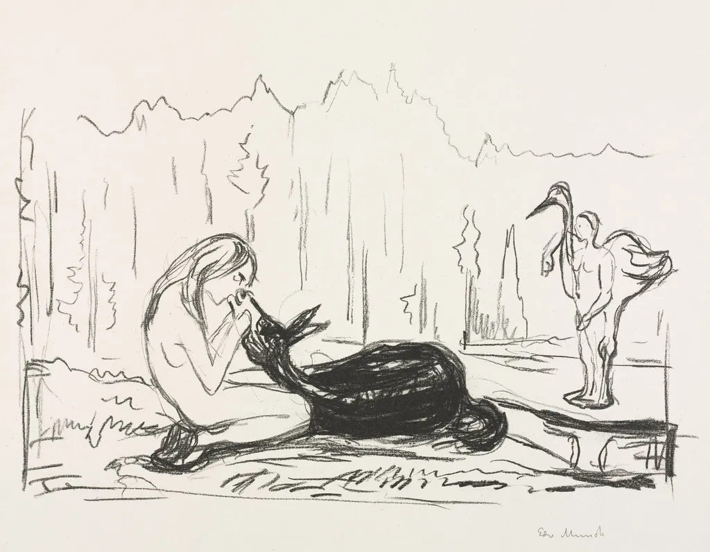Alpha and Omega: The Wife Omega and the Donkey, by Edvard Munch, 1908