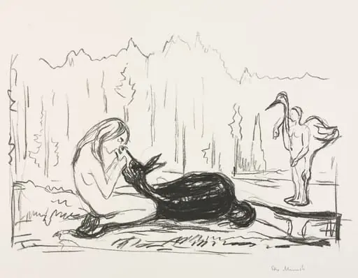 Alpha and Omega: The Wife Omega and the Donkey, by Edvard Munch
