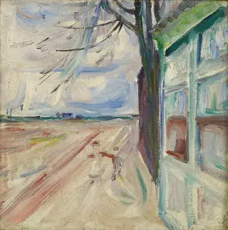 Am Strom, Warnemünde, by Edvard Munch, 1908