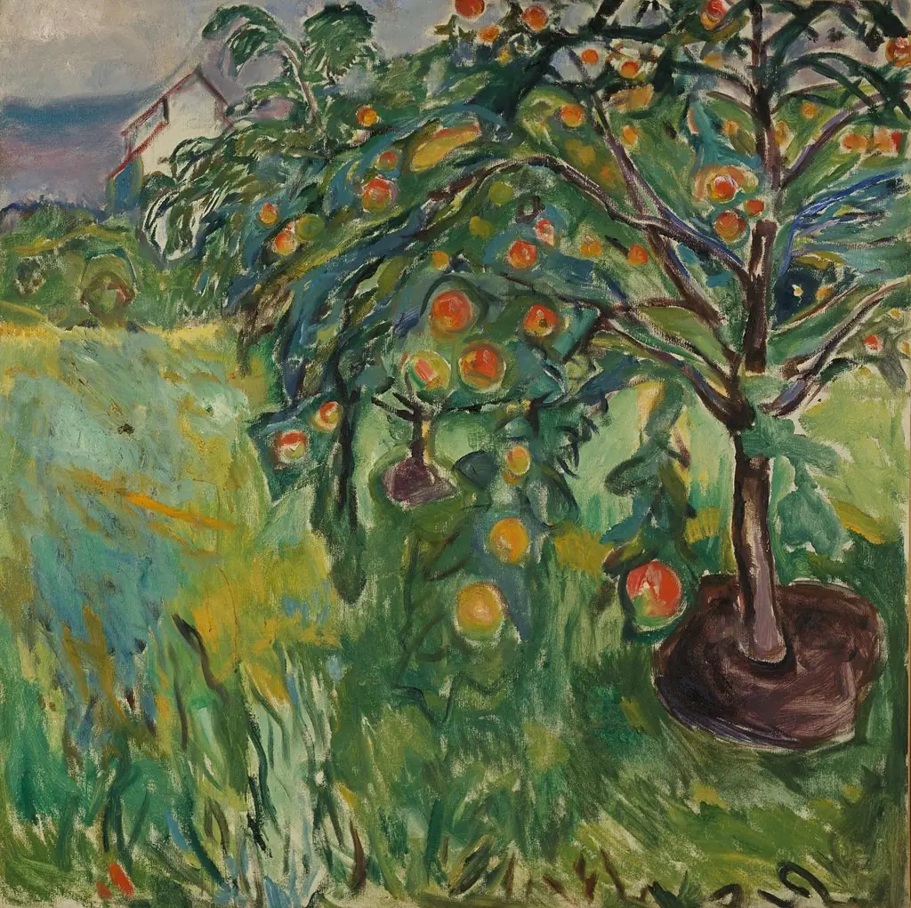 Apple Tree by the Studio, by Edvard Munch