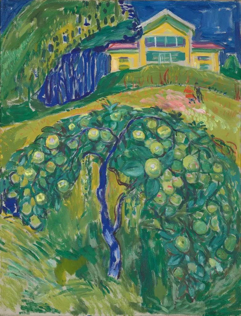 Apple Tree in the Garden, by Edvard Munch