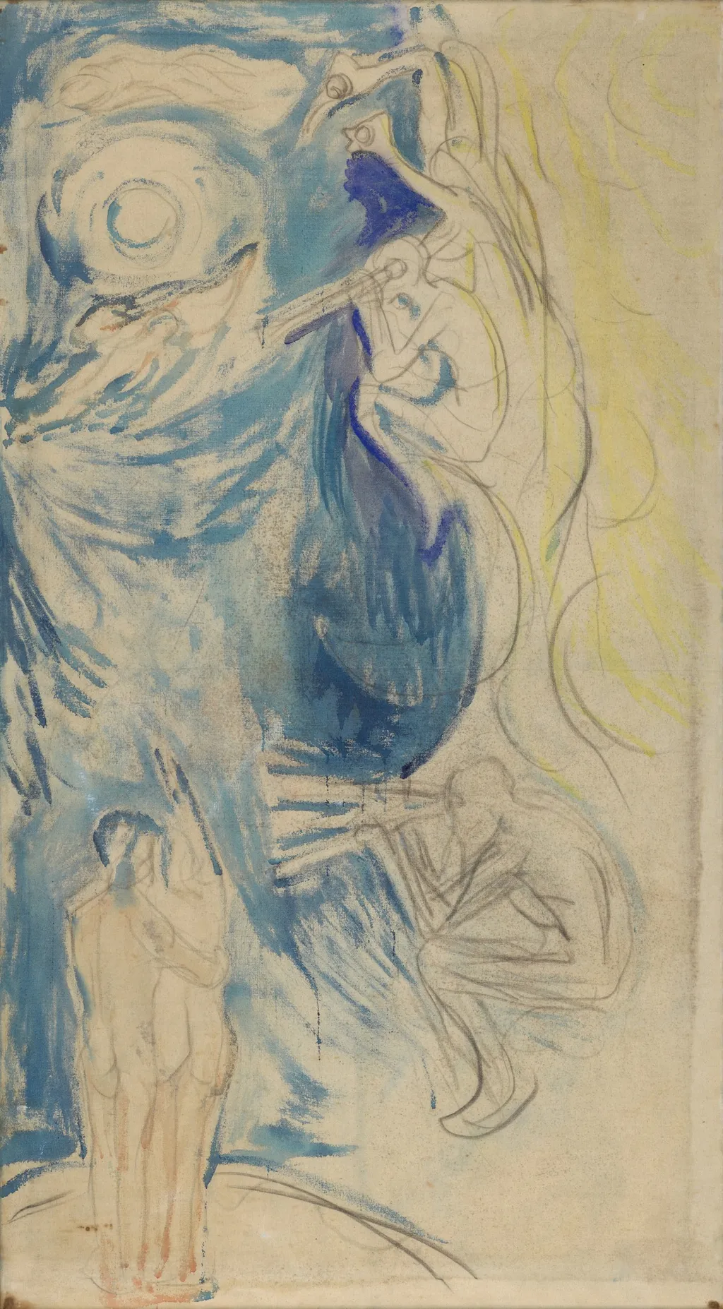 Astronomy, by Edvard Munch, tempera, 1909
