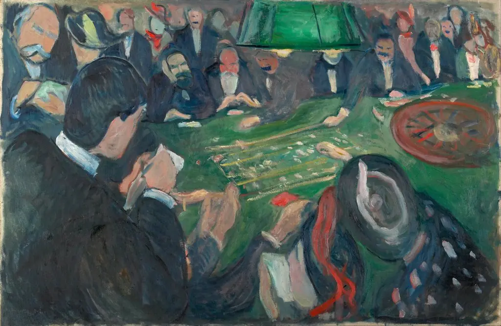 At the Roulette Table in Monte Carlo, by Edvard Munch
