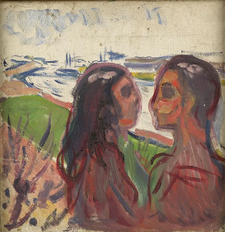 Attraction in the Landscape, by Edvard Munch, oil, 1908