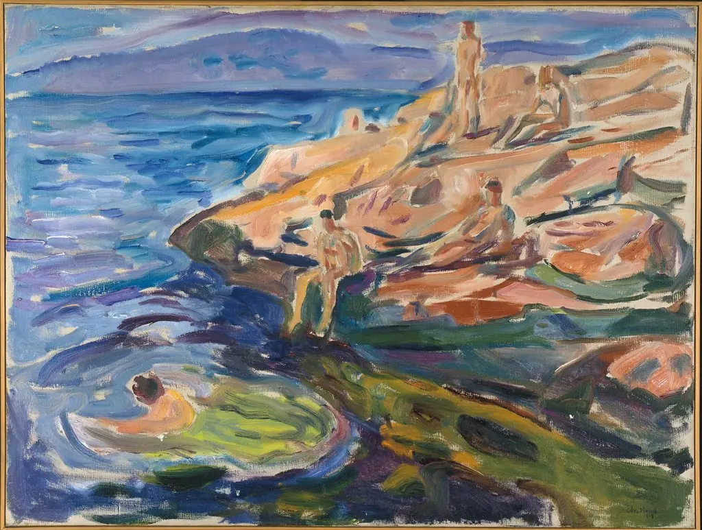 Bathing Men on Rocks, by Edvard Munch