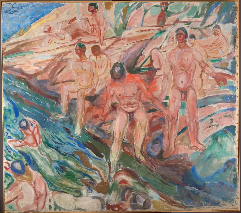 Bathing Men on Rocks, by Edvard Munch