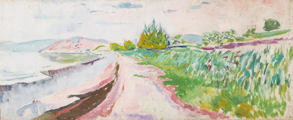 Beach Study, by Edvard Munch, oil, 1911