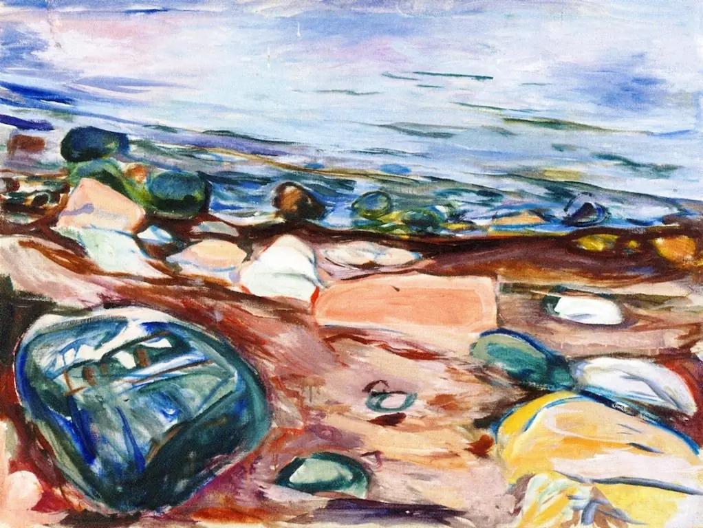 Beach with Rocks, by Edvard Munch
