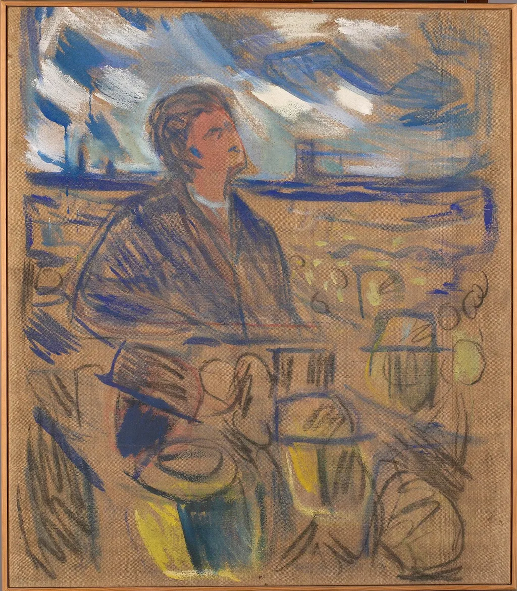 Bjørnstjerne Bjørnson Speaking to the People, by Edvard Munch, oil, 1909