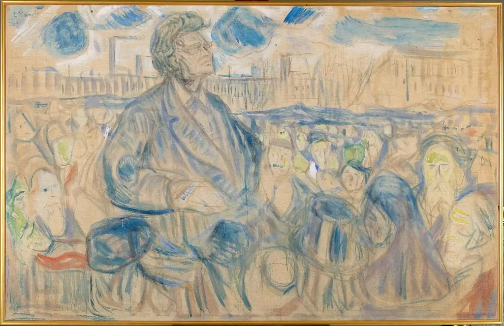 Bjørnstjerne Bjørnson Speaking to the People, by Edvard Munch
