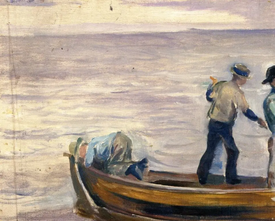 Boat with Three Boys, by Edvard Munch