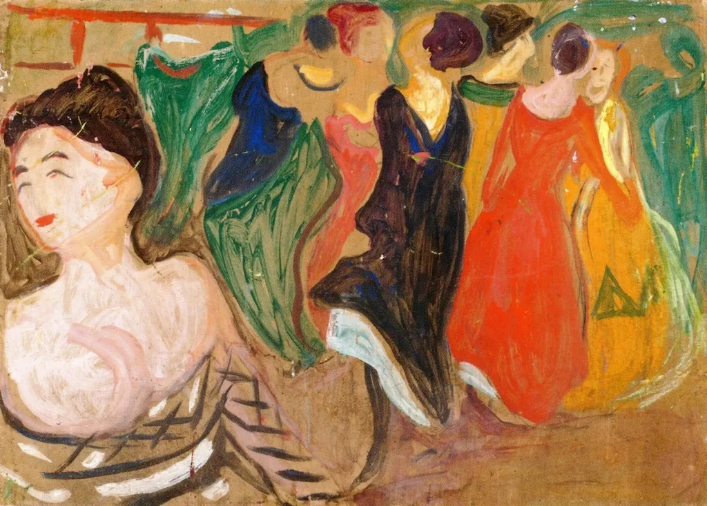 Brothel Scene, by Edvard Munch, oil, 1903