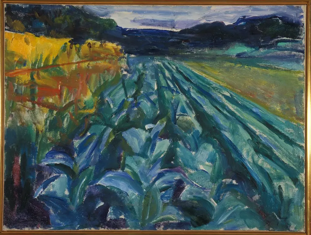 Cabbage Field, by Edvard Munch
