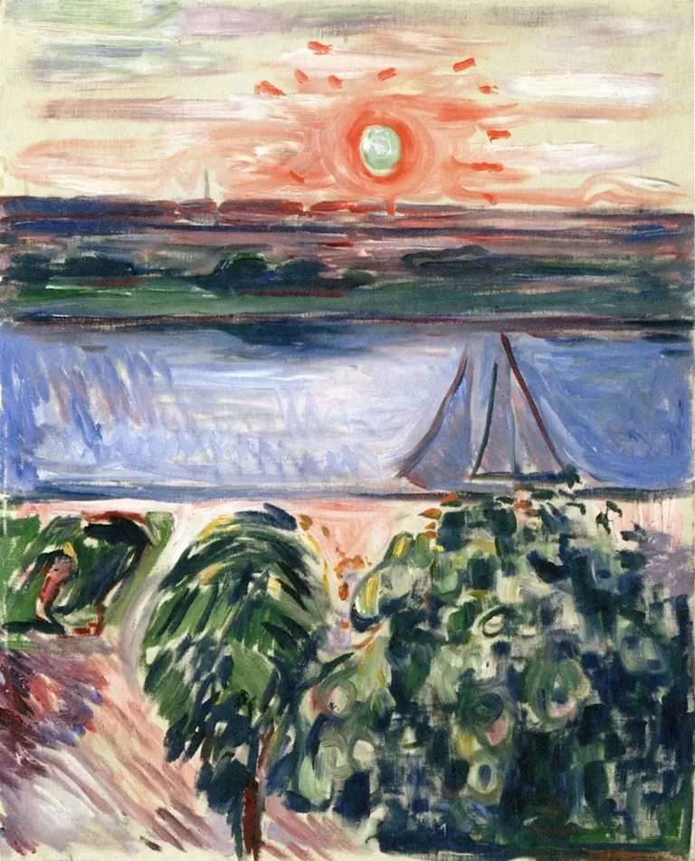 Canal at Sunset, by Edvard Munch