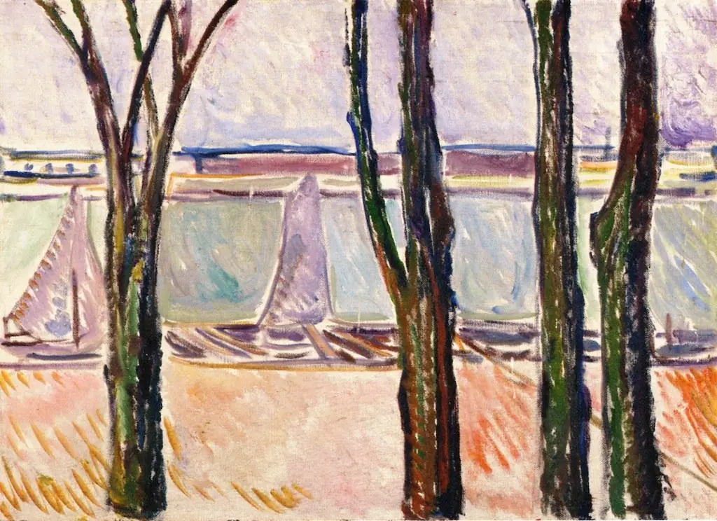 Canal In Warnemünde, by Edvard Munch