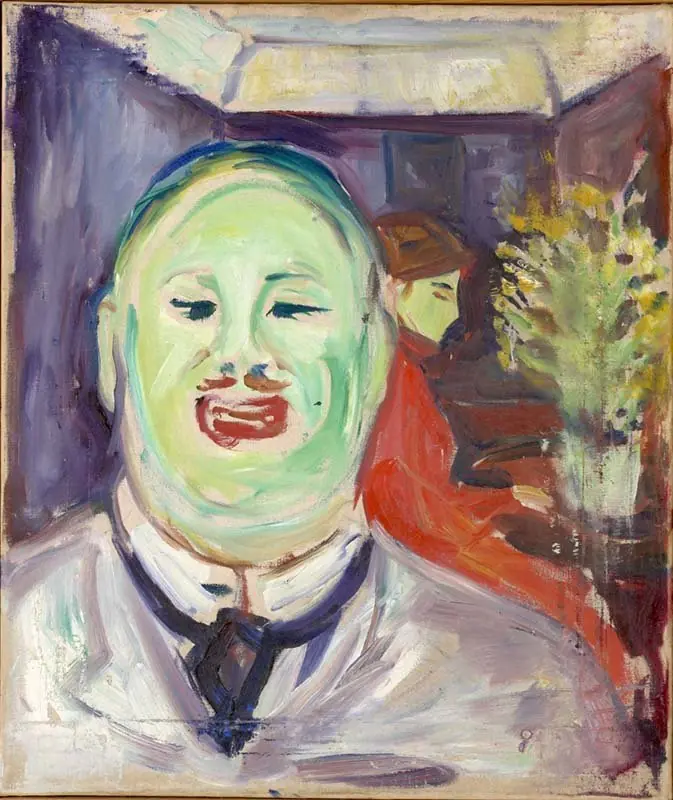 Caricature Portrait of Henrik Lund, by Edvard Munch