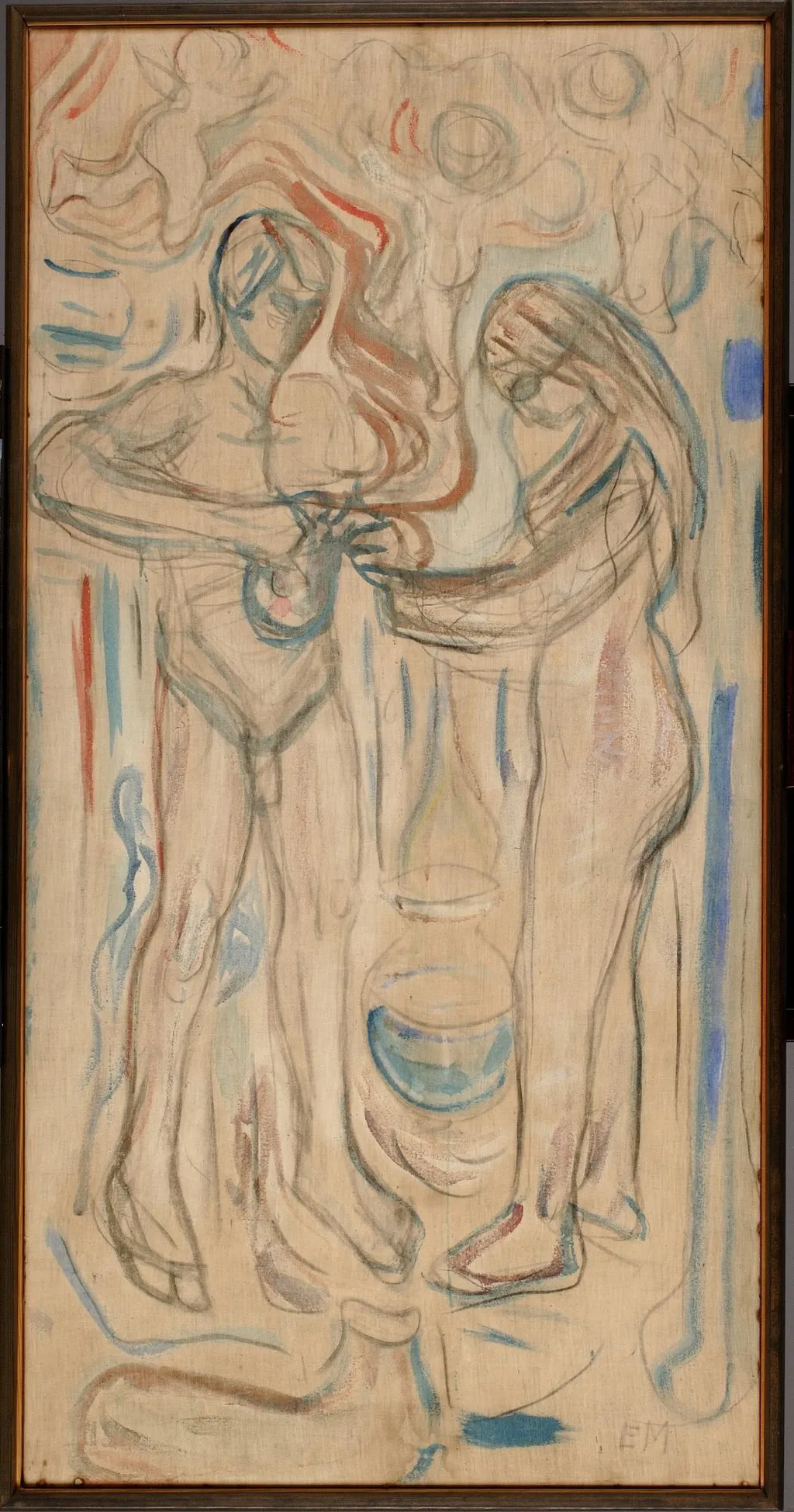 Chemistry, by Edvard Munch, tempera, 1909