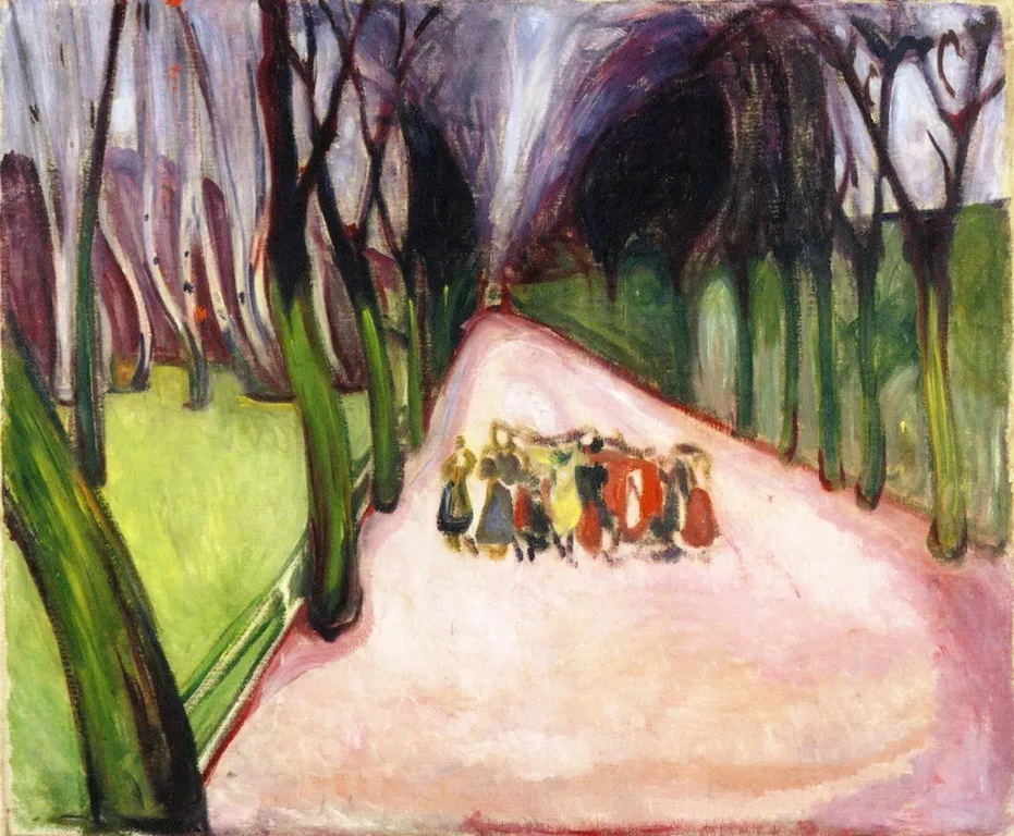 Children on the Street, by Edvard Munch, oil, 1906