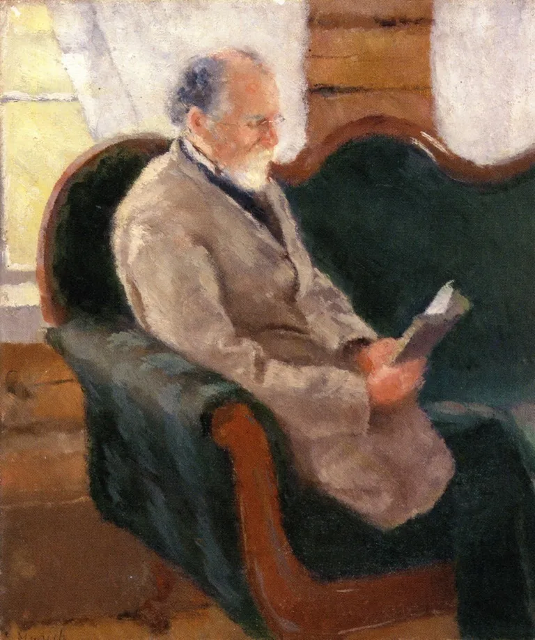 Christian Munch on the Couch, by Edvard Munch, oil, 1892