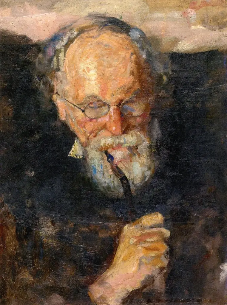 Christian Munch with Pipe, by Edvard Munch