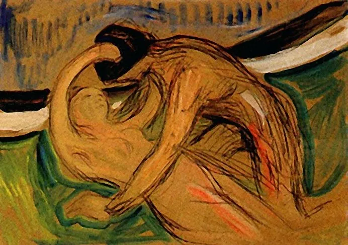Cupido, by Edvard Munch, oil, 1907