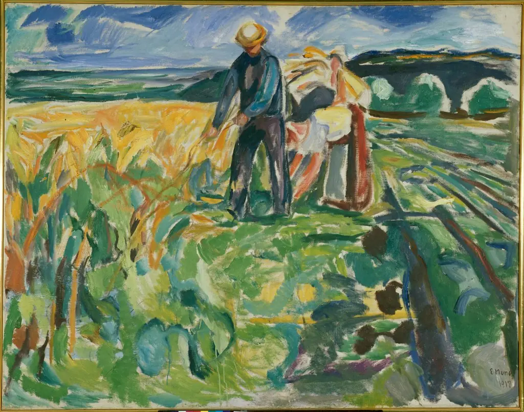 Cutting the Corn, by Edvard Munch