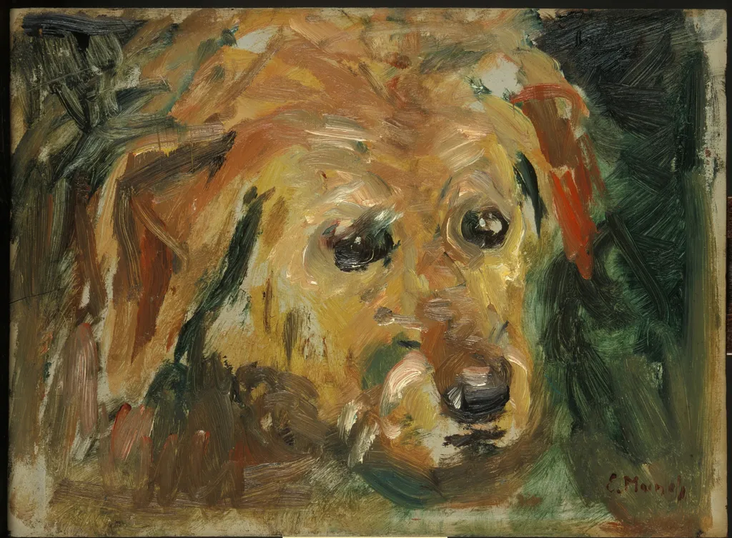 Dog's Face, by Edvard Munch, oil, 1927