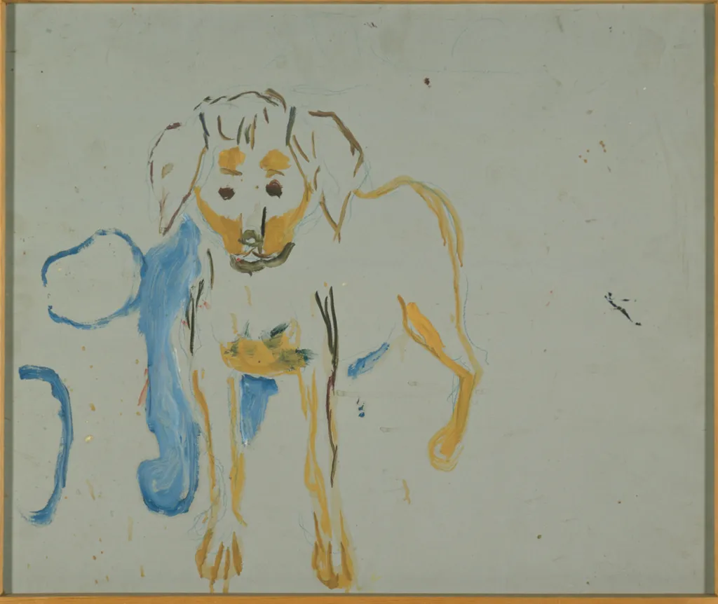 Dog Standing, by Edvard Munch, oil, 1930