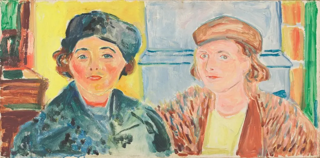 Ebba Ridderstad and Marika Pauli, by Edvard Munch