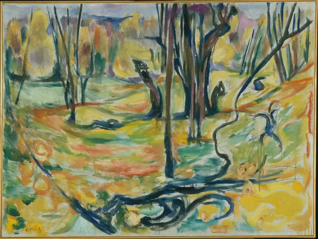 Elm Forest in Autumn, by Edvard Munch
