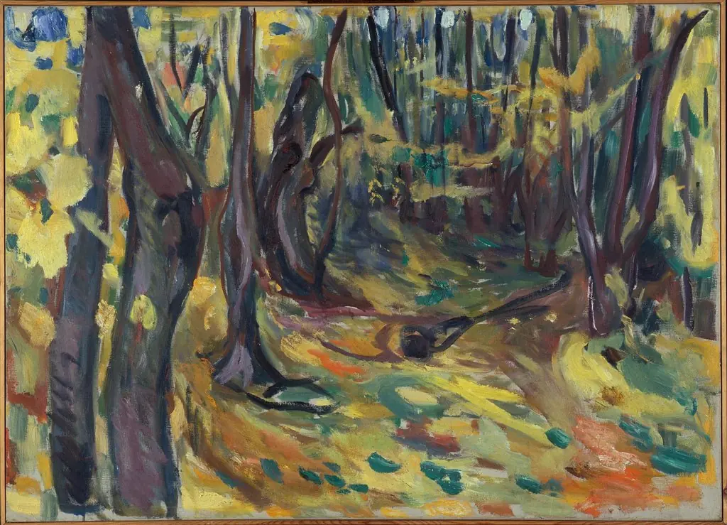 Elm Forest in Autumn, by Edvard Munch