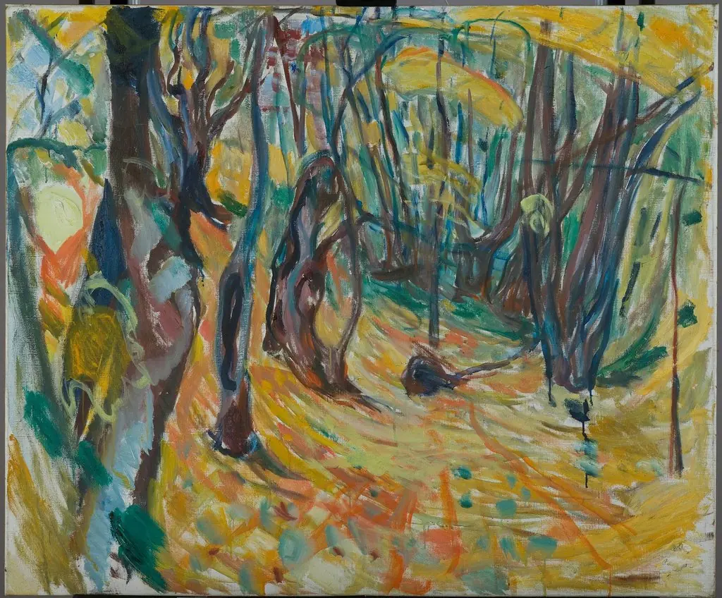 Elm Forest in Autumn, by Edvard Munch