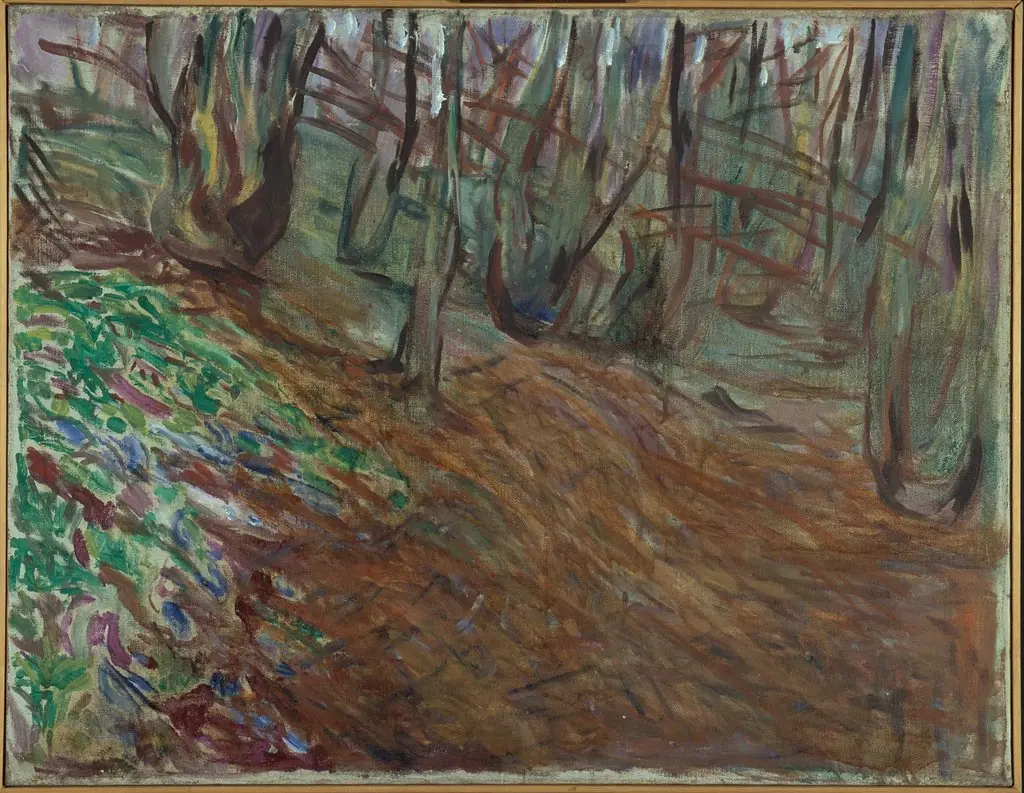 Elm Forest in Spring, by Edvard Munch