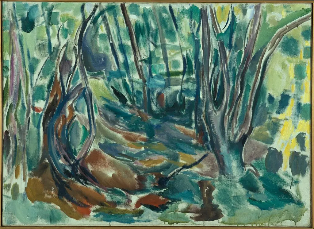 Elm Forest in Summer, by Edvard Munch
