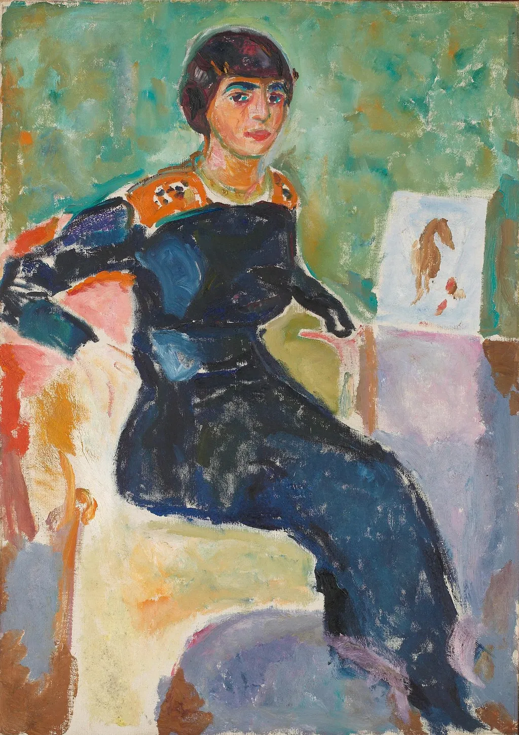Elsa Glaser, by Edvard Munch, oil, 1913