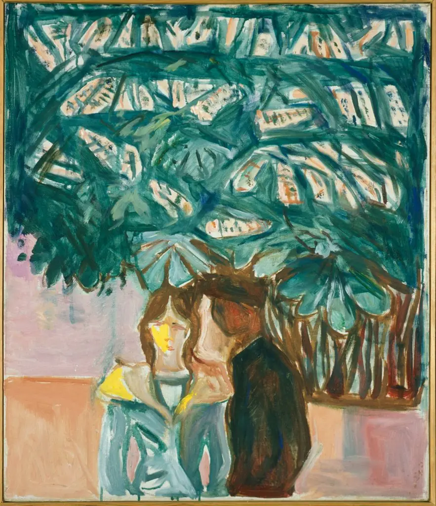 Encounter beneath the Chestnut Tree, by Edvard Munch