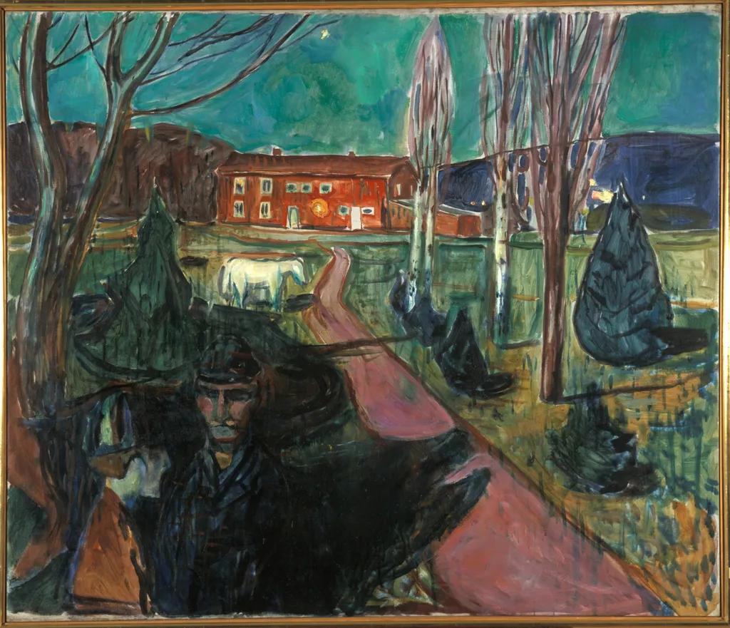 Evening Mood, by Edvard Munch, oil, 1930