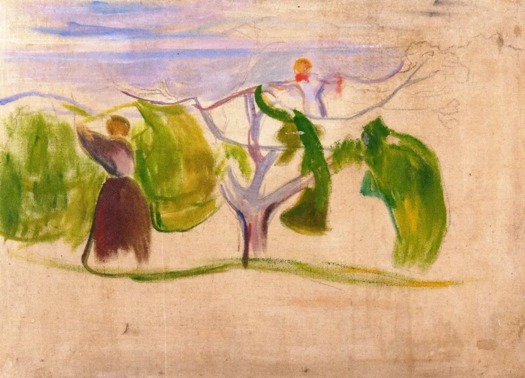 Fruit harvest, by Edvard Munch, tempera, 1904