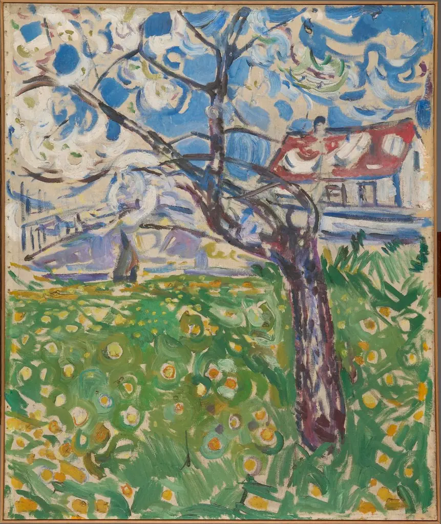Fruit Trees in Blossom, by Edvard Munch