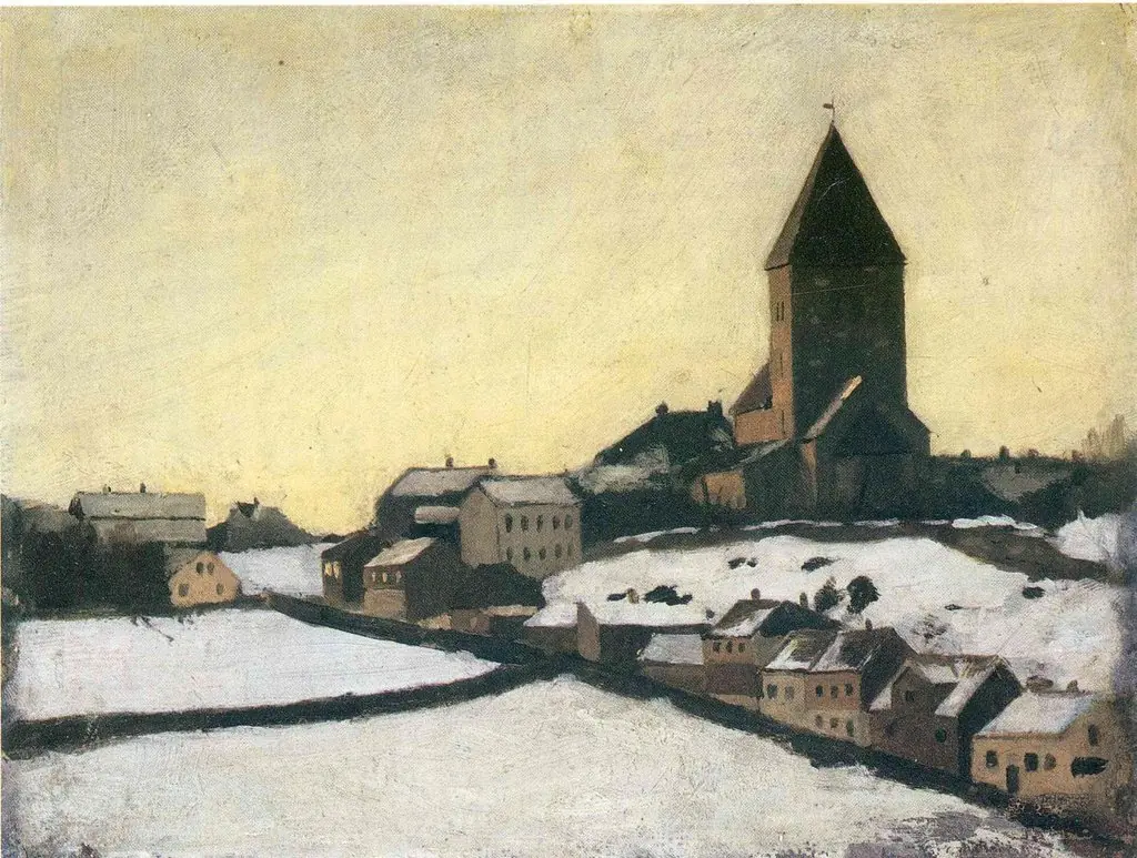 Gamle Aker Church, by Edvard Munch