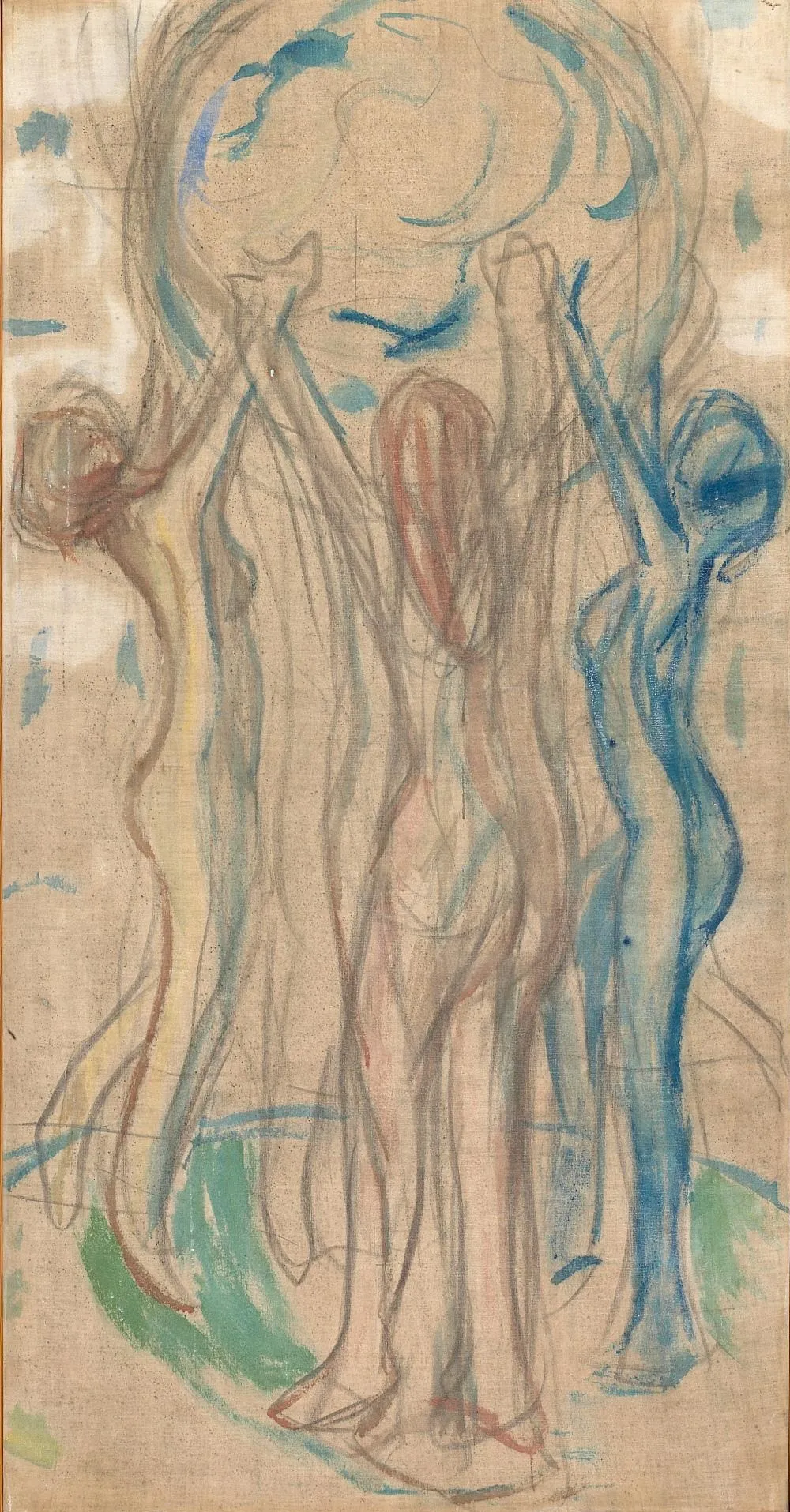 Geography, by Edvard Munch, charcoal, 1909