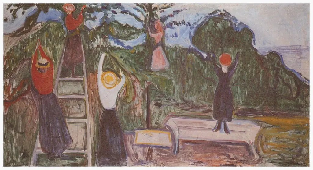 Girls picking Fruit (The Linde Frieze), by Edvard Munch
