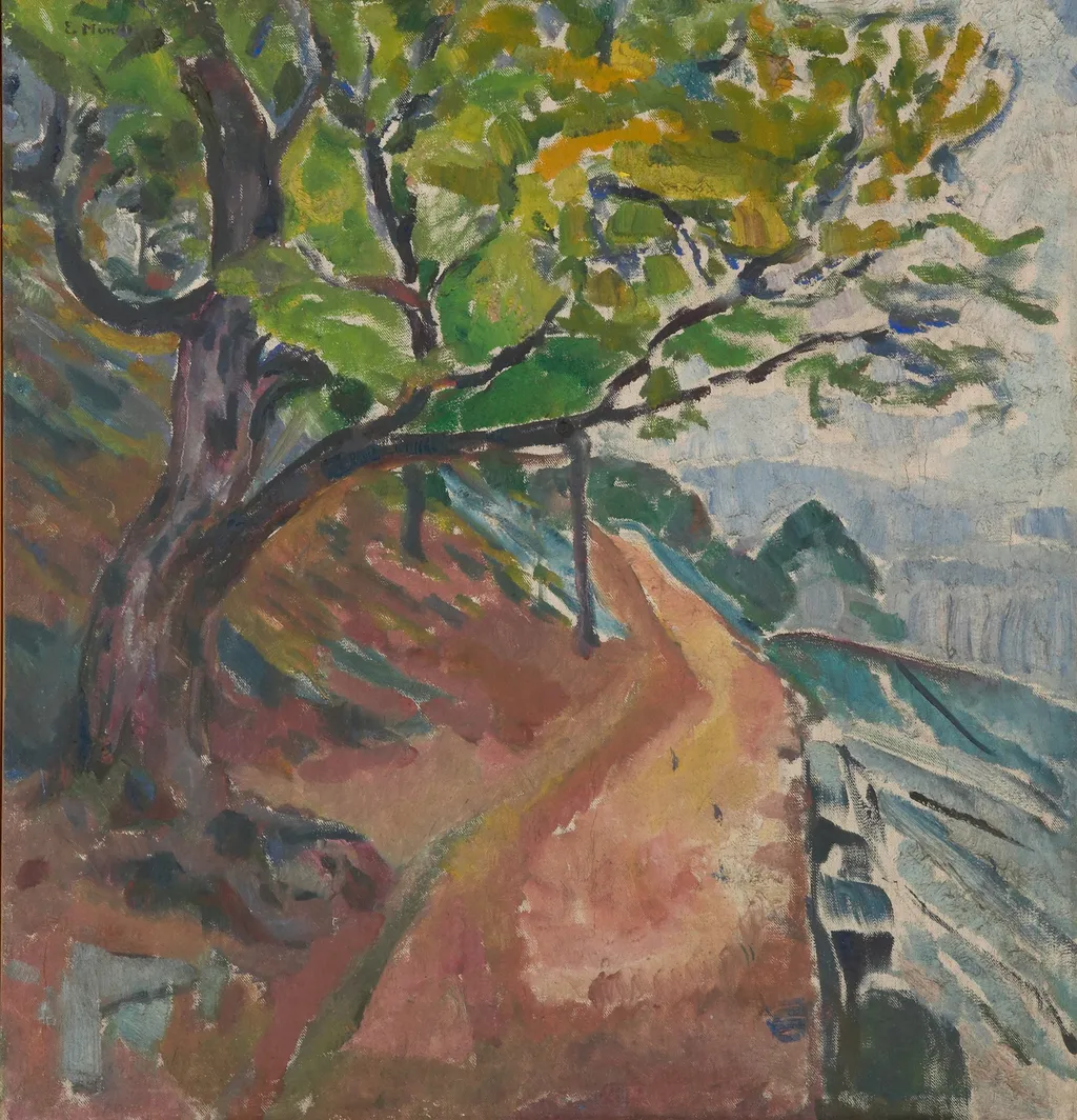 Green Tree by the Road, by Edvard Munch, oil, 1913