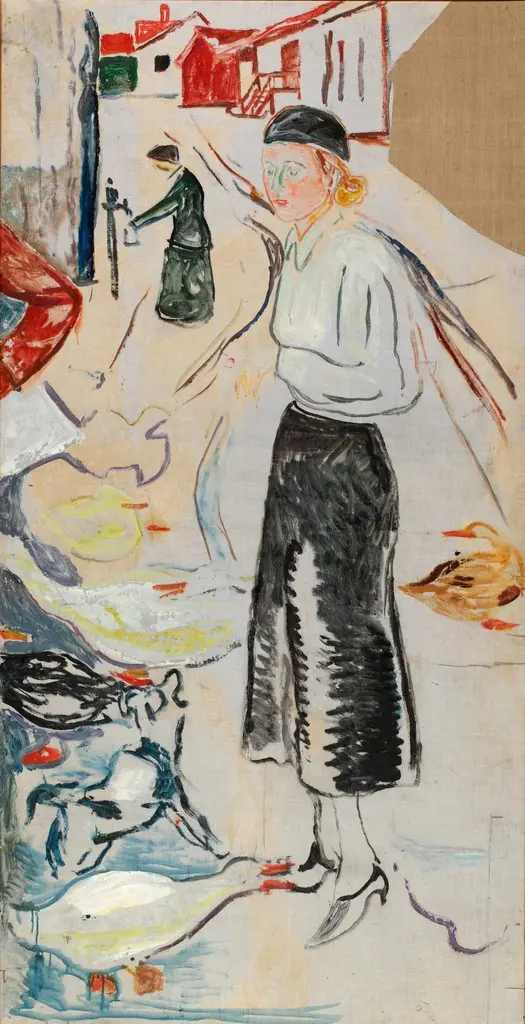 Hanna Brieschke in Åsgårdstrand, by Edvard Munch